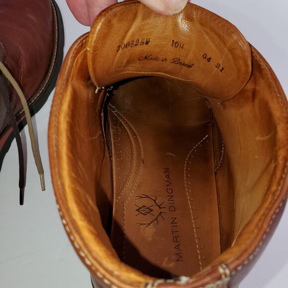 Martin Dingman Chukka Boots Mens 10 Leather Brown Lace Up Casual Brazil main image 16